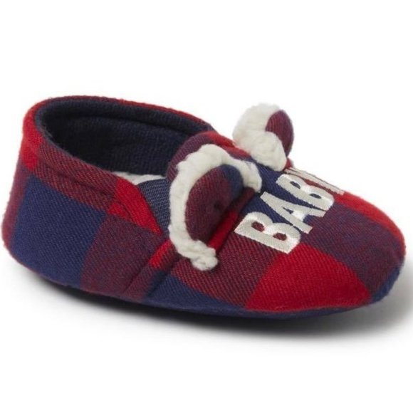 5/$20 NEW 5-6 Infant Dearfoams Plush Plaid BABY BEAR Slippers - Picture 3 of 10